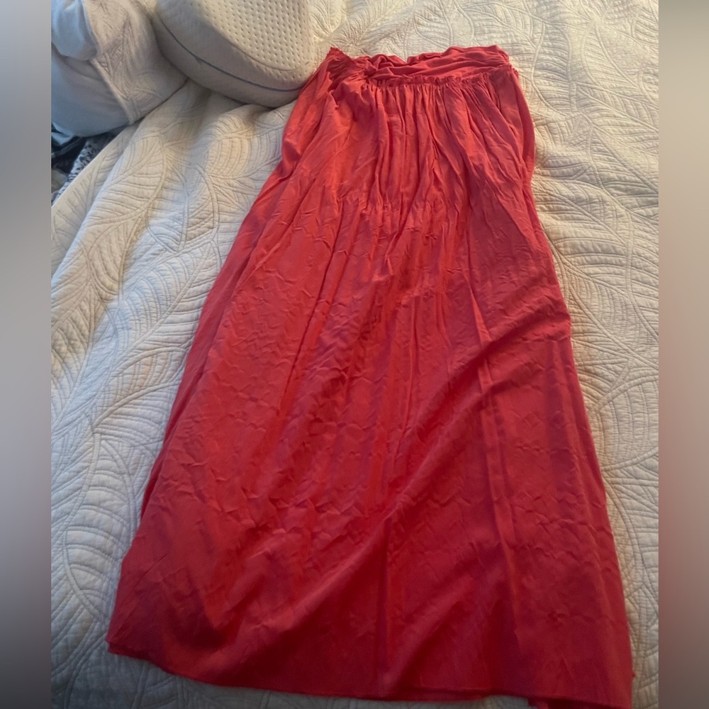 Saks Fifth Avenue Vibrant Red A-Line Skirt